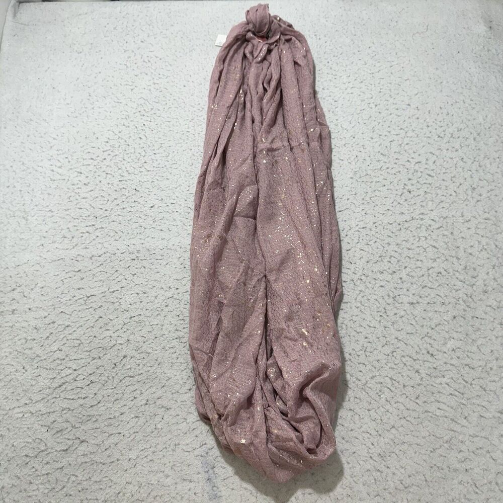 Merona Infinity Scarf Women's One Size Pink + Gold Glitter Sparkle Lightweight